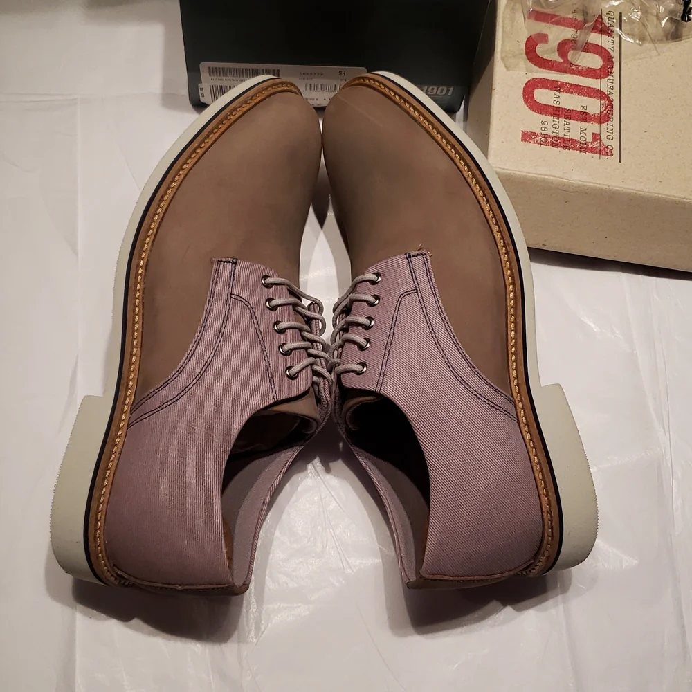 1901 Quality Manufacturing NEW Shoes Men's 9 2-Tone Leather Oxfords